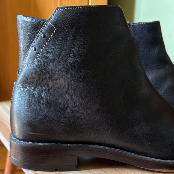 Franco Sarto Black Leather Ankle Boots - Picture 7 of 14